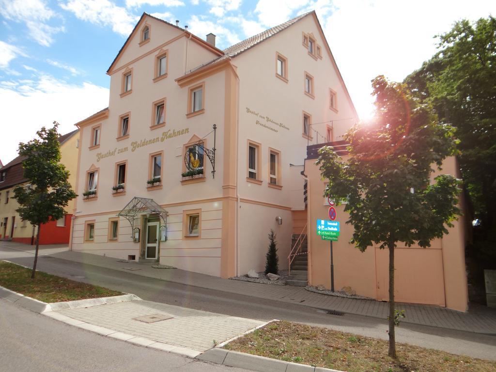 Hotel-Restaurant Zum Goldenen Hahnen Markgröningen Dış mekan fotoğraf